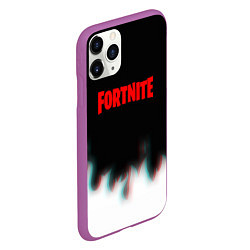 Чехол iPhone 11 Pro матовый Fortnite flame glitch, цвет: 3D-фиолетовый — фото 2