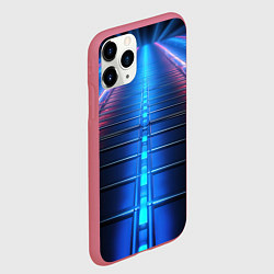 Чехол iPhone 11 Pro матовый Неоновый путь, цвет: 3D-малиновый — фото 2