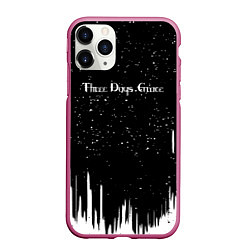 Чехол iPhone 11 Pro матовый Three days grace rock band, цвет: 3D-малиновый