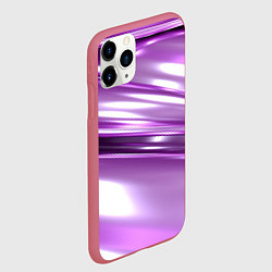 Чехол iPhone 11 Pro матовый Нежные фиолетовые полосы абстракта, цвет: 3D-малиновый — фото 2