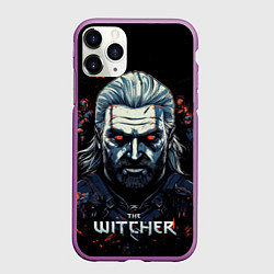 Чехол iPhone 11 Pro матовый Ведьмак арт, цвет: 3D-фиолетовый