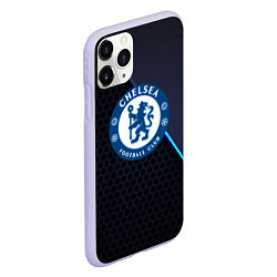 Чехол iPhone 11 Pro матовый Chelsea carbon sport, цвет: 3D-светло-сиреневый — фото 2