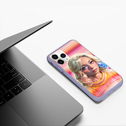 Чехол iPhone 11 Pro матовый Энид Синклер - арт и текстура розового свитера, цвет: 3D-светло-сиреневый — фото 2