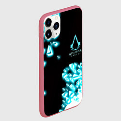 Чехол iPhone 11 Pro матовый Assassins Creed анимус, цвет: 3D-малиновый — фото 2