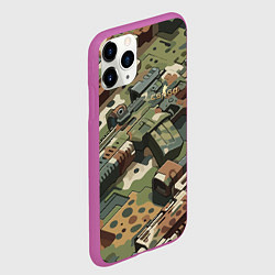 Чехол iPhone 11 Pro матовый Контр Страйк - милитари стиль, цвет: 3D-фиолетовый — фото 2