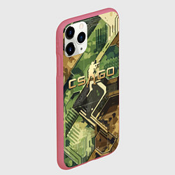 Чехол iPhone 11 Pro матовый Counter Strike go - pattern, цвет: 3D-малиновый — фото 2