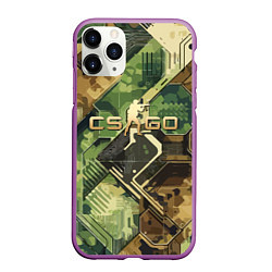 Чехол iPhone 11 Pro матовый Counter Strike go - pattern, цвет: 3D-фиолетовый