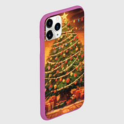 Чехол iPhone 11 Pro матовый Магия Рождества, цвет: 3D-фиолетовый — фото 2