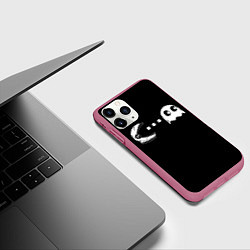Чехол iPhone 11 Pro матовый Spac-man, цвет: 3D-малиновый — фото 2