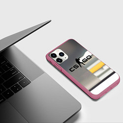 Чехол iPhone 11 Pro матовый Counter Strike go - shooter video game, цвет: 3D-малиновый — фото 2