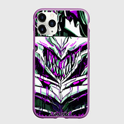 Чехол iPhone 11 Pro матовый Зубы монстра фиолетовые, цвет: 3D-фиолетовый
