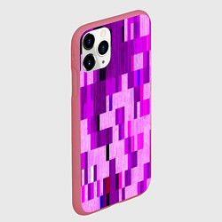 Чехол iPhone 11 Pro матовый Розовый глитч, цвет: 3D-малиновый — фото 2