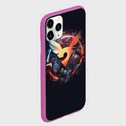 Чехол iPhone 11 Pro матовый Символ покемона, цвет: 3D-фиолетовый — фото 2
