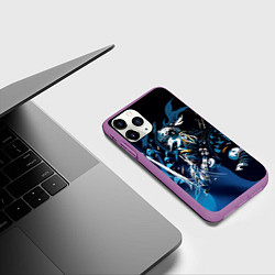 Чехол iPhone 11 Pro матовый Зимний викинг, цвет: 3D-фиолетовый — фото 2