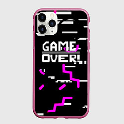 Чехол iPhone 11 Pro матовый Game over texture, цвет: 3D-малиновый