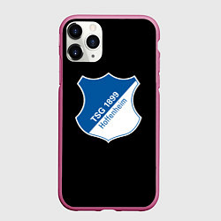 Чехол iPhone 11 Pro матовый Hoffenheim logo fc, цвет: 3D-малиновый