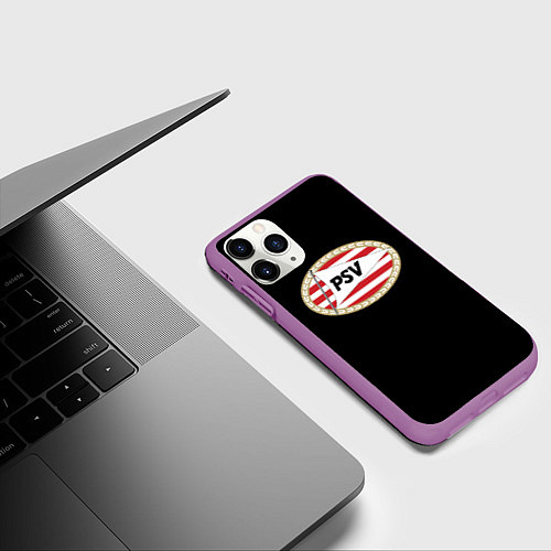 Чехол iPhone 11 Pro матовый PSV fc club / 3D-Фиолетовый – фото 3