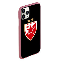 Чехол iPhone 11 Pro матовый Црвена Звезда logo fc, цвет: 3D-малиновый — фото 2