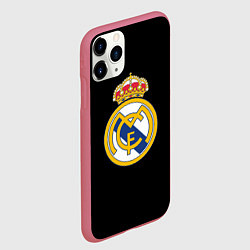 Чехол iPhone 11 Pro матовый Real madrid fc club, цвет: 3D-малиновый — фото 2