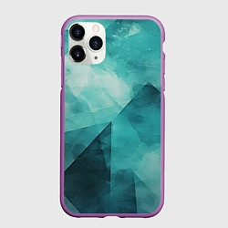 Чехол iPhone 11 Pro матовый Гранжевая бирюза, цвет: 3D-фиолетовый
