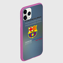 Чехол iPhone 11 Pro матовый Футбольный клуб барселона, логотип, цвет: 3D-фиолетовый — фото 2