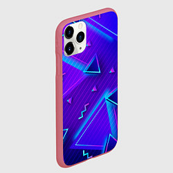 Чехол iPhone 11 Pro матовый Neon Pattern colored, цвет: 3D-малиновый — фото 2