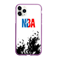 Чехол iPhone 11 Pro матовый Basketball краски, цвет: 3D-фиолетовый