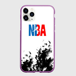 Чехол iPhone 11 Pro матовый Basketball краски, цвет: 3D-фиолетовый