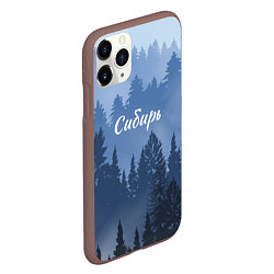 Чехол iPhone 11 Pro матовый Сибирь леса, цвет: 3D-коричневый — фото 2
