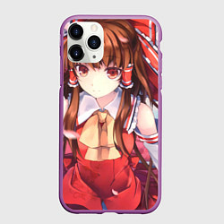 Чехол iPhone 11 Pro матовый Touhou Project Рейму Cute, цвет: 3D-фиолетовый