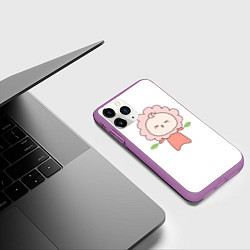Чехол iPhone 11 Pro матовый Chippi Twins для неё, цвет: 3D-фиолетовый — фото 2