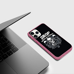 Чехол iPhone 11 Pro матовый Слово пацана - двор ошибок не прощает, цвет: 3D-малиновый — фото 2