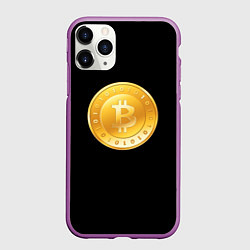 Чехол iPhone 11 Pro матовый Биткоин крипта, цвет: 3D-фиолетовый