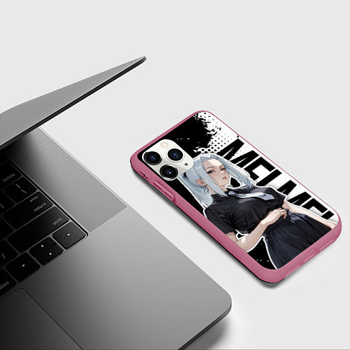 Чехол iPhone 11 Pro матовый Молодая Мэй Мэй из jujutsu kaisen / 3D-Малиновый – фото 3