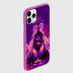 Чехол iPhone 11 Pro матовый Спортивный торс мужчины, цвет: 3D-фиолетовый — фото 2