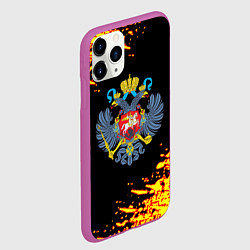 Чехол iPhone 11 Pro матовый Герб краски россия, цвет: 3D-фиолетовый — фото 2