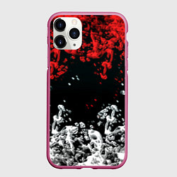Чехол iPhone 11 Pro матовый Краски абстракция, цвет: 3D-малиновый