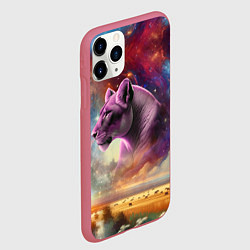 Чехол iPhone 11 Pro матовый Небесный львица, цвет: 3D-малиновый — фото 2