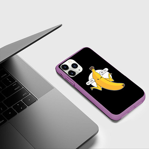 Чехол iPhone 11 Pro матовый Not good - not bad / 3D-Фиолетовый – фото 3
