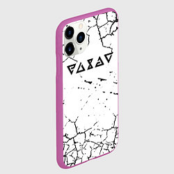 Чехол iPhone 11 Pro матовый Ведьмак текстура земли, цвет: 3D-фиолетовый — фото 2