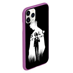 Чехол iPhone 11 Pro матовый Solo Leveling Sung Jin Woo LevelUp, цвет: 3D-фиолетовый — фото 2