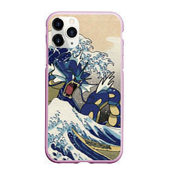 Чехол iPhone 11 Pro матовый Kanagawa wave - Gyarados, цвет: 3D-розовый