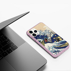 Чехол iPhone 11 Pro матовый Kanagawa wave - Gyarados, цвет: 3D-розовый — фото 2