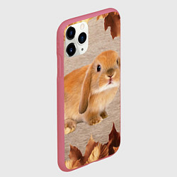 Чехол iPhone 11 Pro матовый Рыжий кролик, цвет: 3D-малиновый — фото 2