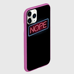 Чехол iPhone 11 Pro матовый Nope - neon, цвет: 3D-фиолетовый — фото 2