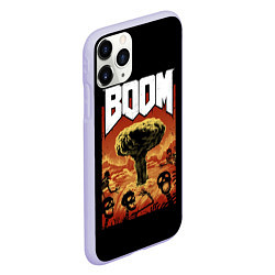 Чехол iPhone 11 Pro матовый Boom - Doom, цвет: 3D-светло-сиреневый — фото 2