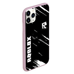 Чехол iPhone 11 Pro матовый Roblox текстура краски, цвет: 3D-розовый — фото 2