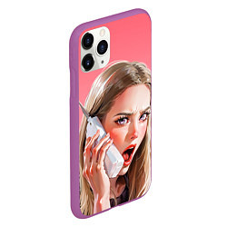 Чехол iPhone 11 Pro матовый Мем блондинка из фильма Дрянные девчонки, цвет: 3D-фиолетовый — фото 2