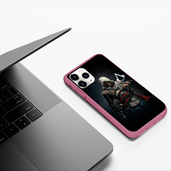 Чехол iPhone 11 Pro матовый Эдвард Кенуей Assassins black flag, цвет: 3D-малиновый — фото 2