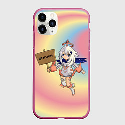 Чехол iPhone 11 Pro матовый Genshin персонаж игры Барбара